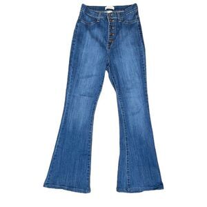 Vibrant M.i.U Women's Jeans Super High Rise Super Flare Button Fly 15 (31)